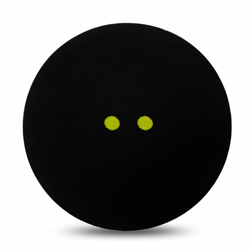 Мяч для соревнований, мяч для сквоша с двумя желтыми точками, низкоскоростной резиновый мяч, официальные спортивные мячи черного цвета для ...