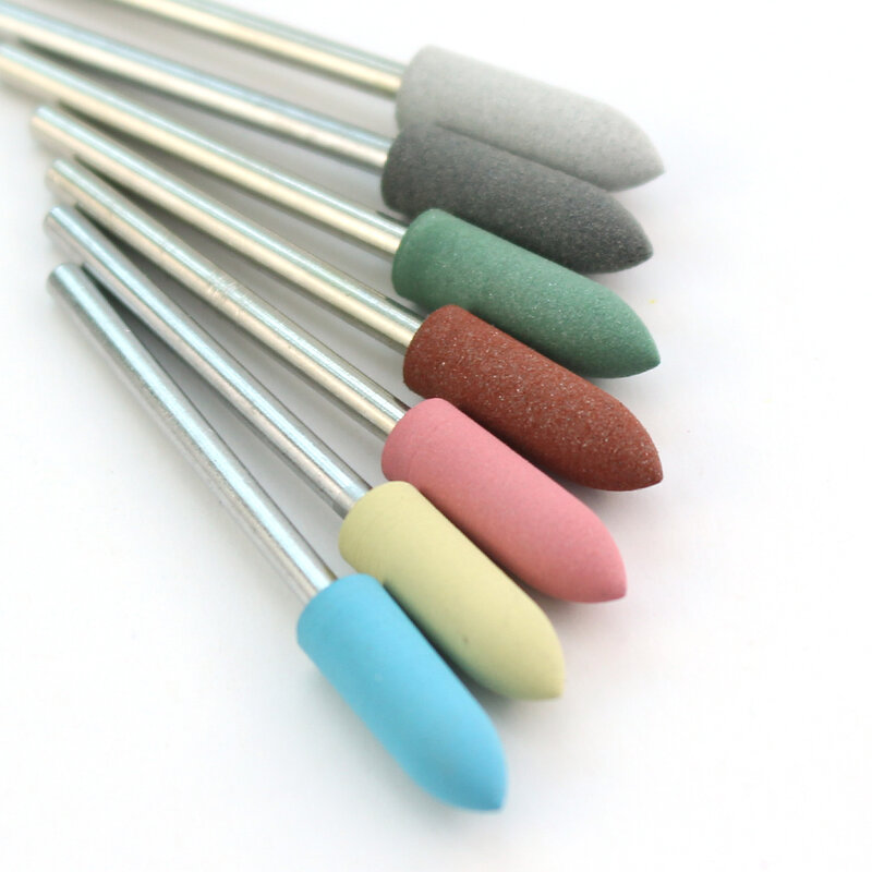 6 unids/set fresa de goma de silicona para uñas para manicura pedicura herramientas de cutícula para manicura herramientas de arte de uñas