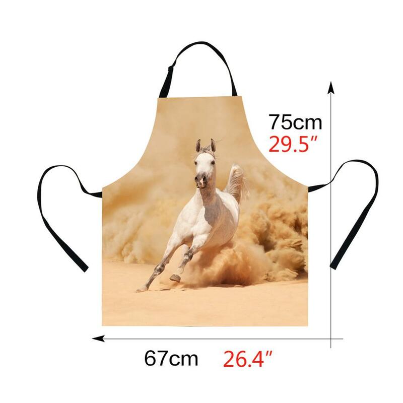 Dispalang Women Lady Kitchen Apron Dress Music Note Print Restaurant Home Kitchen For Pocket Cooking Funny Cotton Apron