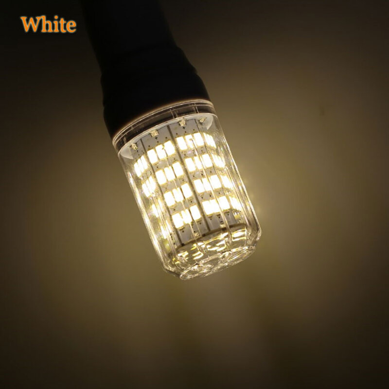 Bombilla LED tipo mazorca de maíz SMD 5730, luz E27, B22, GU10, E14, 27, 7W, sin parpadeo, iluminación de araña, CC de 12V y 24V, 10 unids/lote