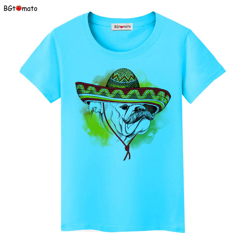Bgtomate – T-shirts amusants pour femmes, nouveaux vêtements originaux, 3D, dessin animé, joli chien, chemises décontractées, bon marché