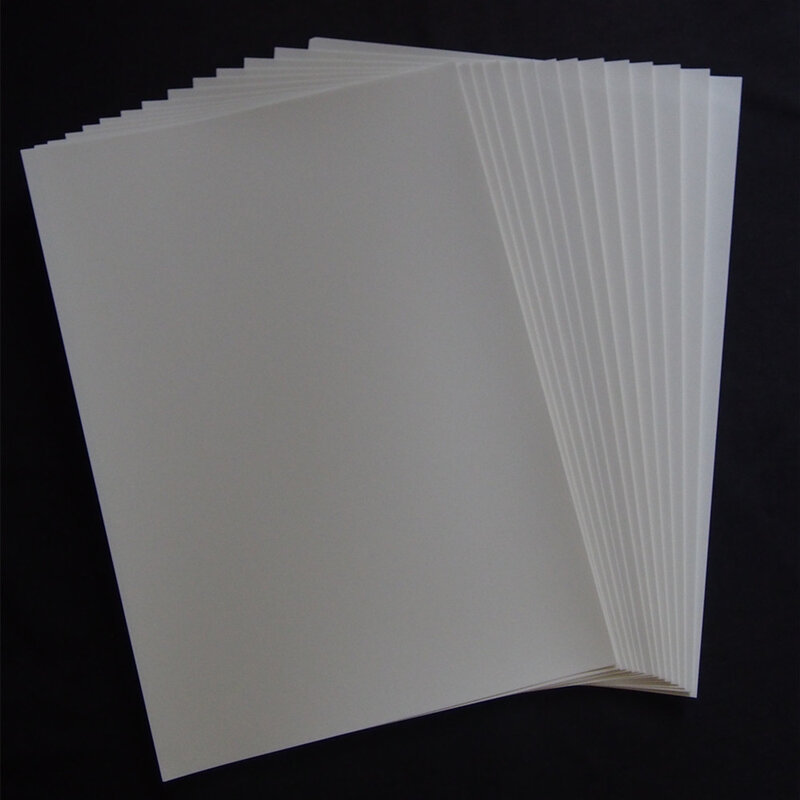 Inkjet Water Slide Decal Paper, cor de fundo branco, papel de transferência para o copo, tamanho A4, 40pcs por lote