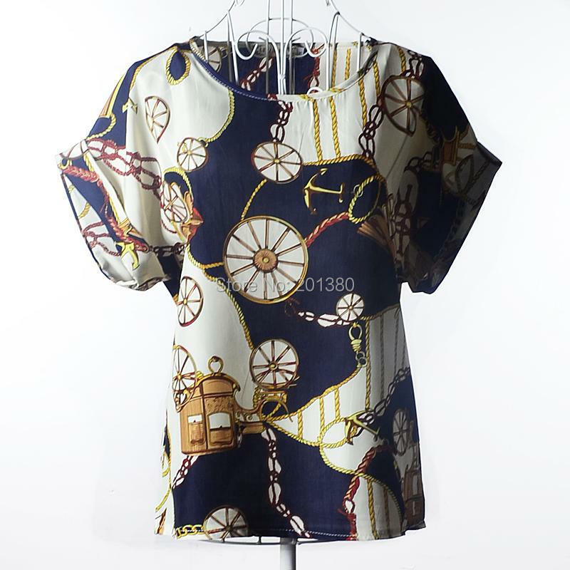 Blusa de chifón con estampado tribal para verano, camisa de cuerpo para mujer, 2019