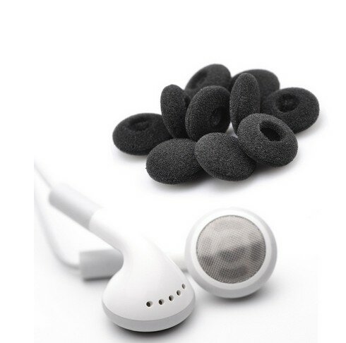 Almohadillas de espuma suave para auriculares, almohadillas de esponja para auriculares, cojín de repuesto para la mayoría de los auriculares MP3 y MP4, 18mm, 30 unidades