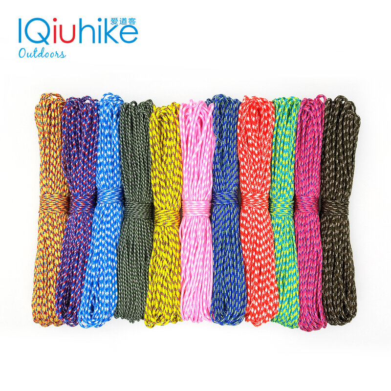 100 Colors Paracord 31meters 100FT,50FT,25FT Dia 2mm one stand Cores for Survival Parachute Cord Lanyard Camping Climbing Rope