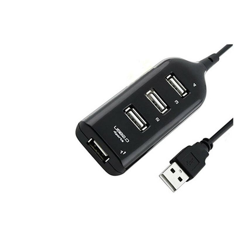 USB 2.0 Hi-Speed 4-Port Splitter Hub Adapter Portable USB Connector Cable Adapters For PC Computer
