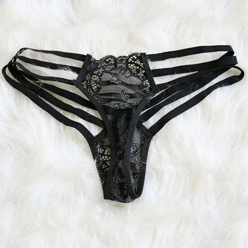 Sexy Lingerie Bra Panties Women Exotic Lace g-String Thong Brief Strap Cross Hollow Out Bikini Bras Underwear Women Lingerie Hot