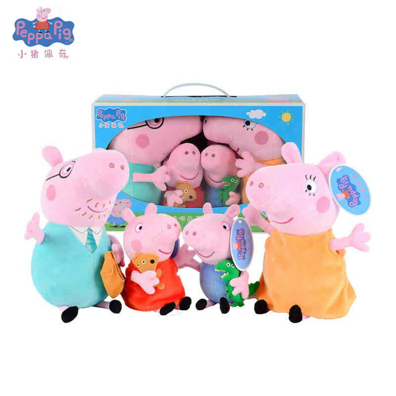 Original Brand 4Pcs/set Peppa Pig toys Stuffed Plush Toy 19/30cm Peppa George Pig Family Party Dolls Christmas Gift For Children