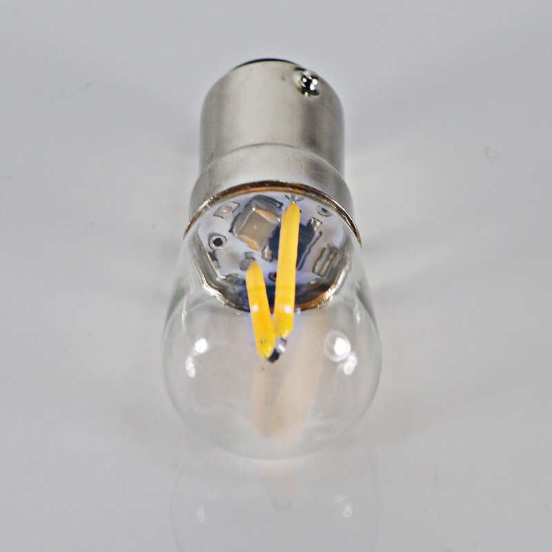 앰플 LED 필라멘트 라이트, B15 12 V 슈퍼 T22 COB Ac DC 12 V 볼트 1.5W B15D 스포트라이트 재봉틀 램프, 110v 220v 가정용 전구