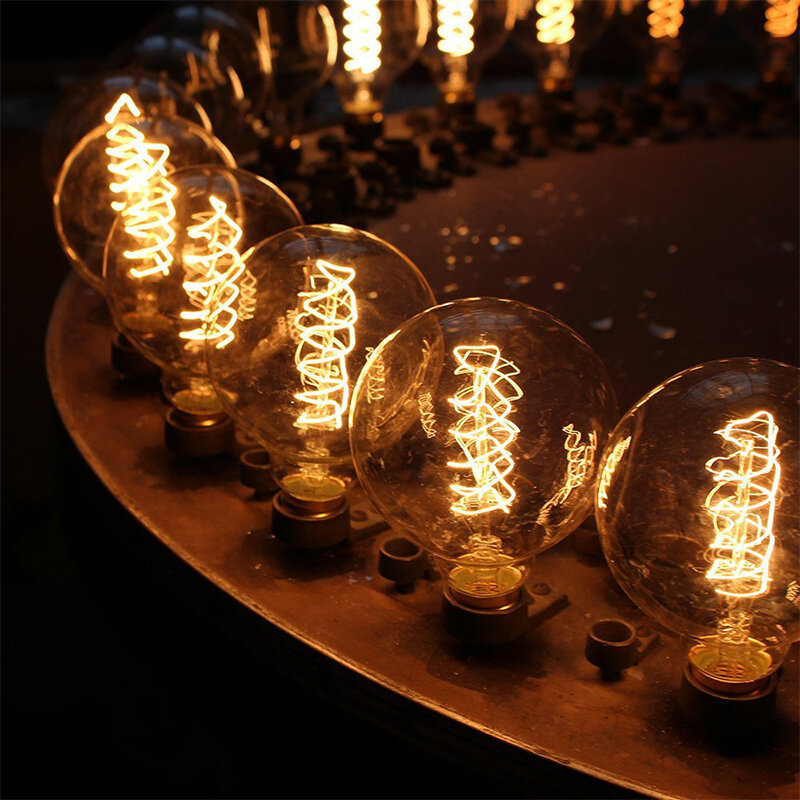 Karwenエジソン電球ランパーダレトロ白熱 40 ワットアンプルアンティークヴィンテージランプE27 220 用装飾フィラメント電球ペンダントライト