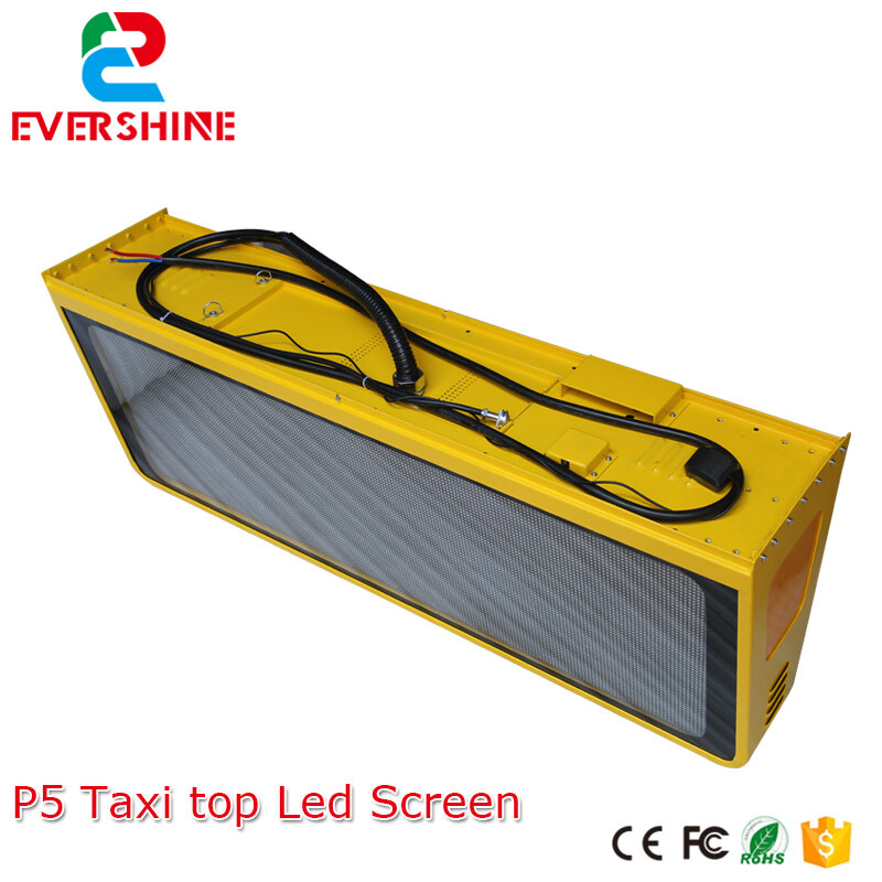P5 SMD RGB Full Color Outdoor Double Sides Waterproof Cabinet Led Taxi Top Roof Advertising Sign