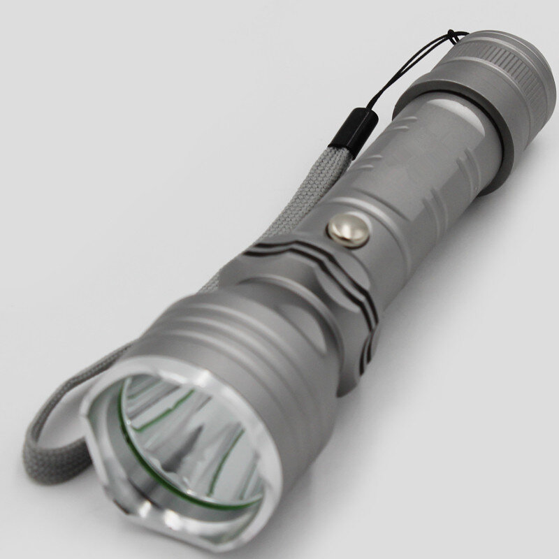 휴대용 XPE 350 루멘 LED 라이트, 손전등 3 모드 그레이 토치 램프 랜턴