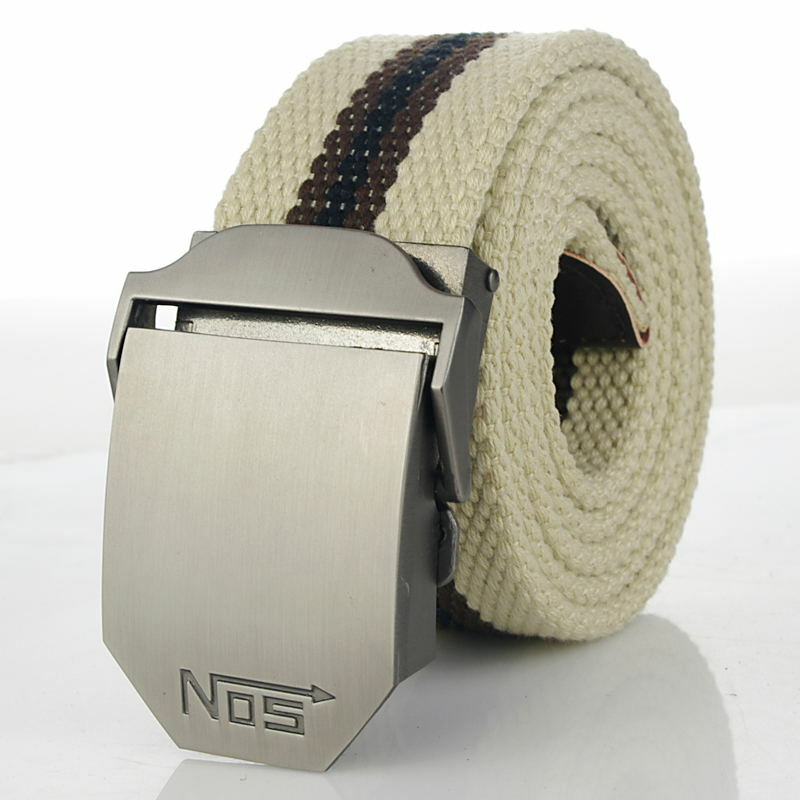 BOKADIAO-Cinturón de lona militar para hombre y mujer, hebilla de Metal de lujo, cinturones tácticos del Ejército Blanco, correa de cintura masculina
