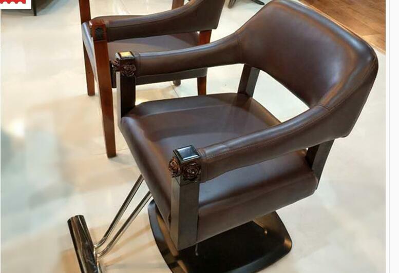 كرسي تصفيف الشعر الصناعي ، كرسي دوار خاص لصالون تصفيف الشعر ، حديد قديم