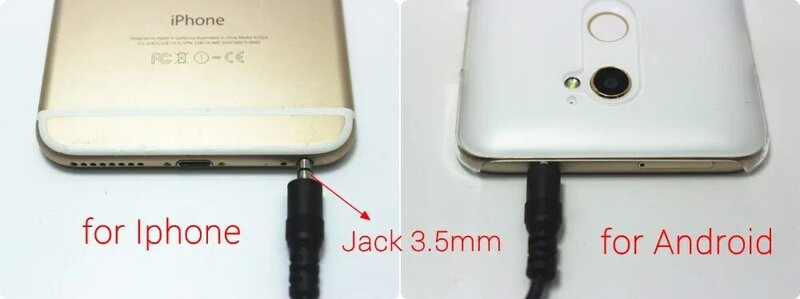 Garganta flexível Mic Jack 3.5mm, microfone, tubo acústico, fone de ouvido para iPhone, Xiaomi, iPhone, telefone móvel Android