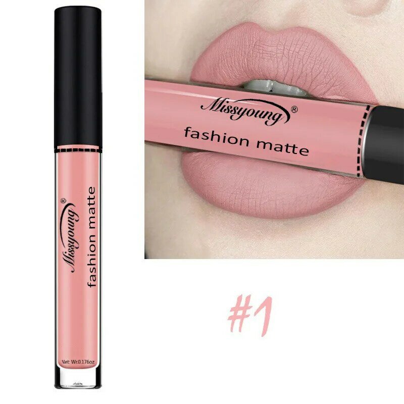 12 Colors Liquid Lipstick beauty Long lasting Matte Lip Gloss Waterproof Red Velvet Lips Tint Sexy lipgloss Nude Lip Makeup