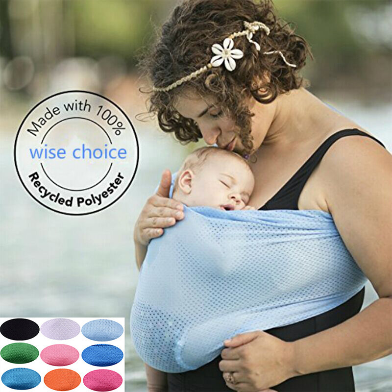 Envoltório infantil multifuncional, malha respirável para carregar água em piscina, praia, verão, peito e ombro