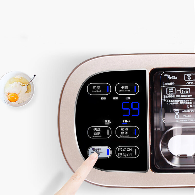 Version anglaise intelligente automatique 6 moules électrique Machine à pâtes bricolage légumes nouilles fabricant nouilles Machine à presser
