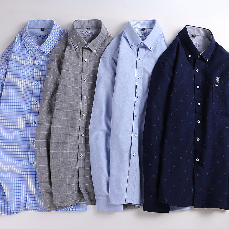 Camisas Dudalinas de algodón 100% Oxford para hombre, camiseta informal de manga larga para hombre, Camisa Social Masculina