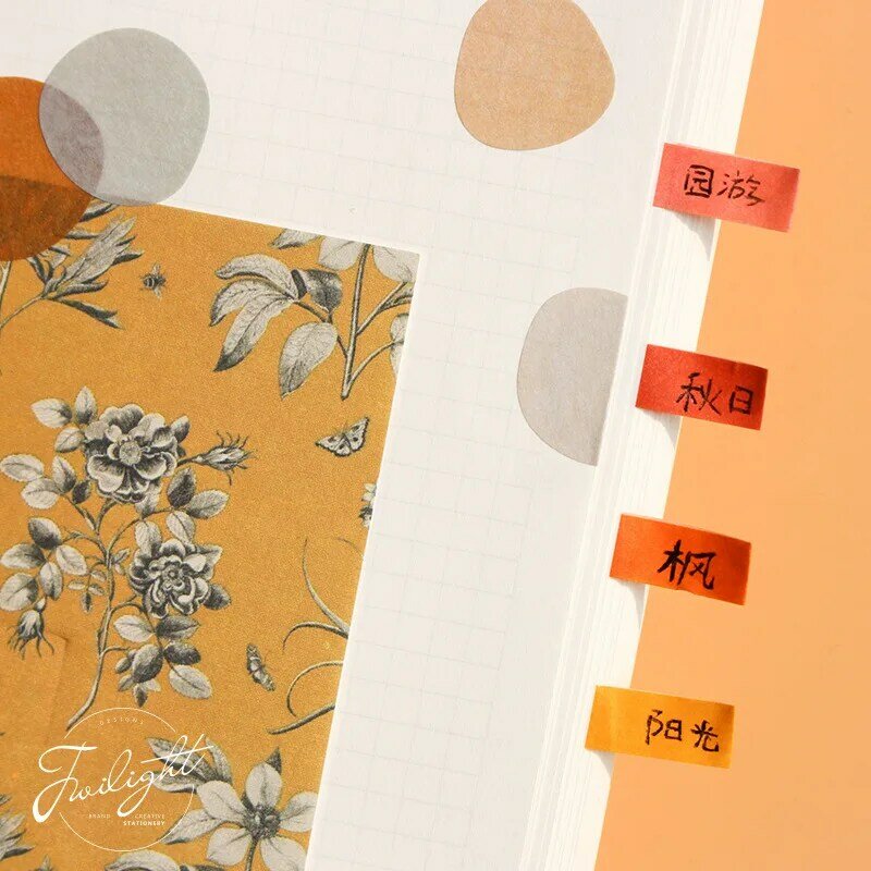1 pacote morandi círculo irregular série washi papel adesivos scrapbooking decoração material cor adesivo