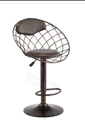 0010 Iron bar chair. High stool. ..Vintage hairdressing stool..2212