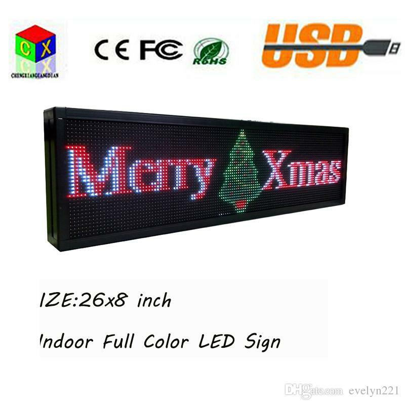 RGB Full Color P5 Indoor LED Message Sign Moving Scrolling Free Program tabellone a Led per vetrine