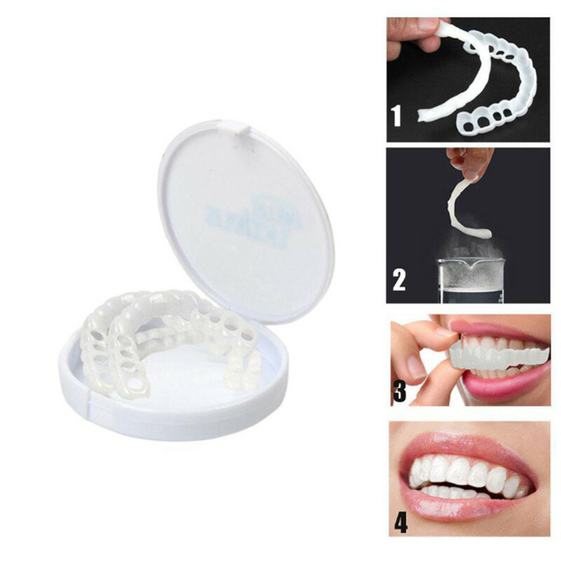 Whitening Snap On Smile Perfect Smile Fits Most Comfortable Denture Care False Dental Teeth Veneers Upper Teeth & Lower Teeth