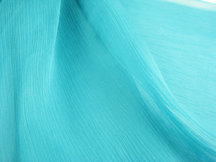 Georgette-bufanda larga de seda 100% para mujer, pañuelo de gasa de Color liso, de gran tamaño, Color azul Lago, 110cm x 180cm