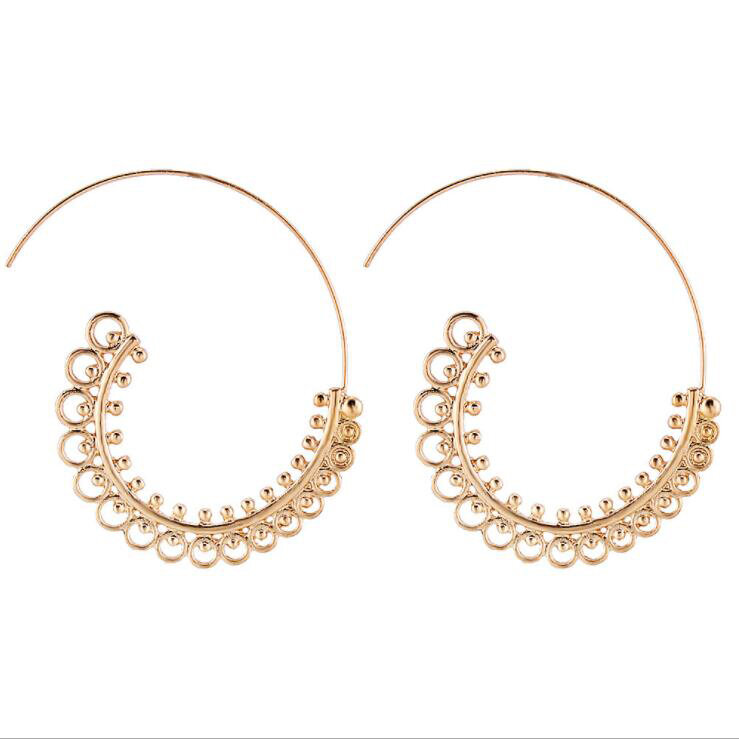 Orecchini per le donne ciondolo gioielli di moda in oro ragazze Trend Gift Hanging Dangler Eardrop orecchini Vintage femminili grandi