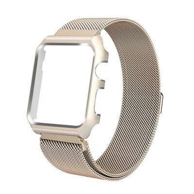 Milanese Loop Strap+Case For Apple Watch band 42mm 38mm 44mm 40mm Stainless Steel Link Bracelet Wrist Watchbands iwatch 4 3 2 1