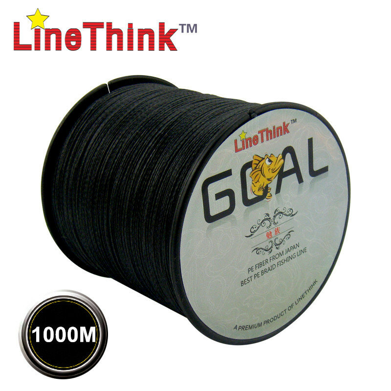 GOAL-Ligne de pêche tressée 1000 PE, 100% m, marque LineThink, meilleure qualité, Multimessieurs