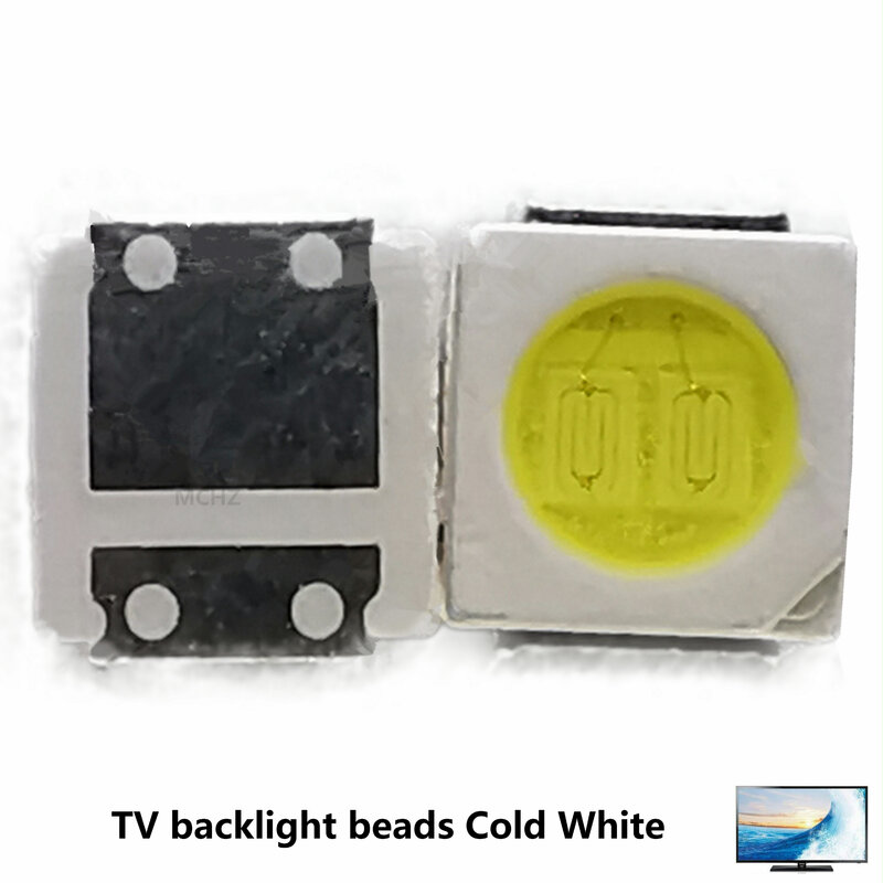 Source de lumière LED pour rétro-éclairage TV, 200 pièces, blanc froid, 3030, 3528, 2835, 3-3.6V, 2W, 230l LM, blanc froid, 600MA