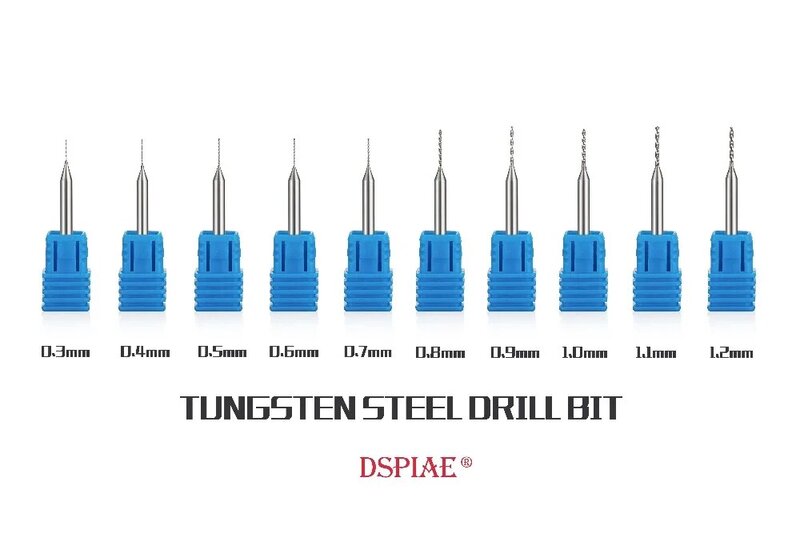 Dspae-タングステン鋼ドリルビット,0.3〜1.2mm,ミリタリーモデル,成形ツール,日曜大工用