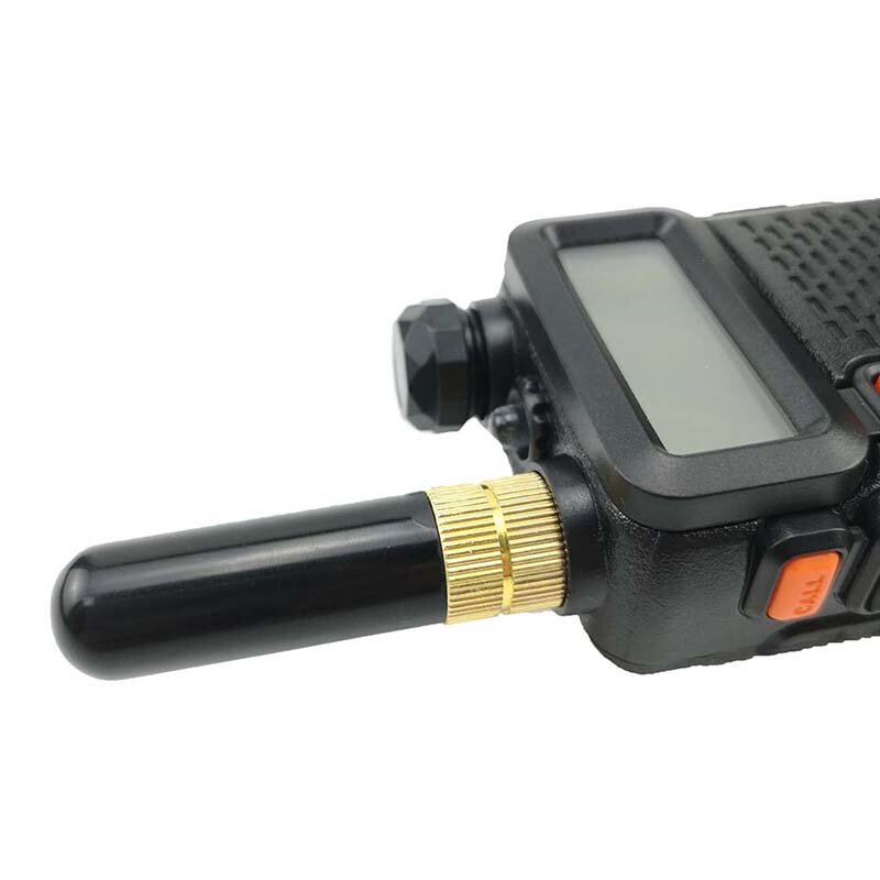 Baofeng-antena de ganancia de walkie-talkie, banda Dual de 5cm, corta, UV-5R de Radio para Baofeng UV 5R SMA-F Telsiz, 1/2/5 Uds.