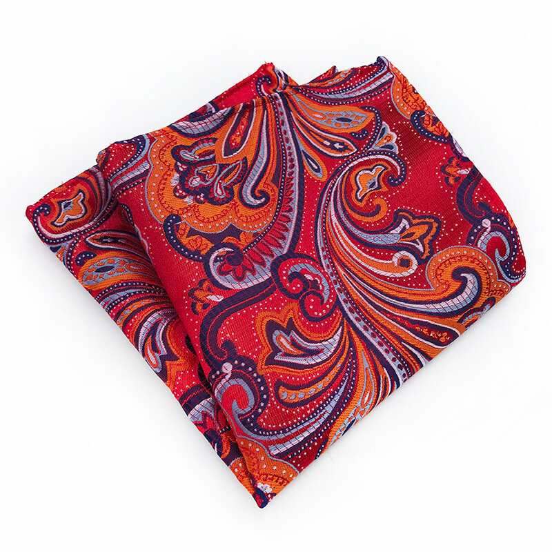 2018New ผ้าไหมดอกไม้ Paisley Pocket Square Men Square ผ้าเช็ดหน้า