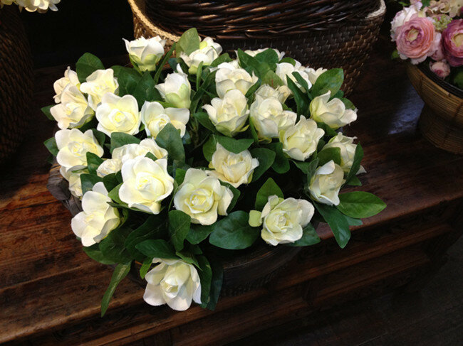 Venta al por mayor de gardenia, simulación de flores artificiales, apertura de Casa de boda con flores