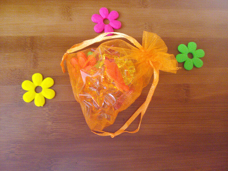 100 peças 7*9cm bolsa de presente de organza laranja sacos de exibição de joias bolsa de cordão para pulseira/colar mini bolsa de fio