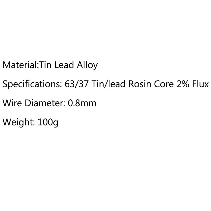 Areyourshop-fundente de alambre de soldadura de plomo de estaño, fundente para soldar 0,8, 100g, 63/37, 2%, oferta