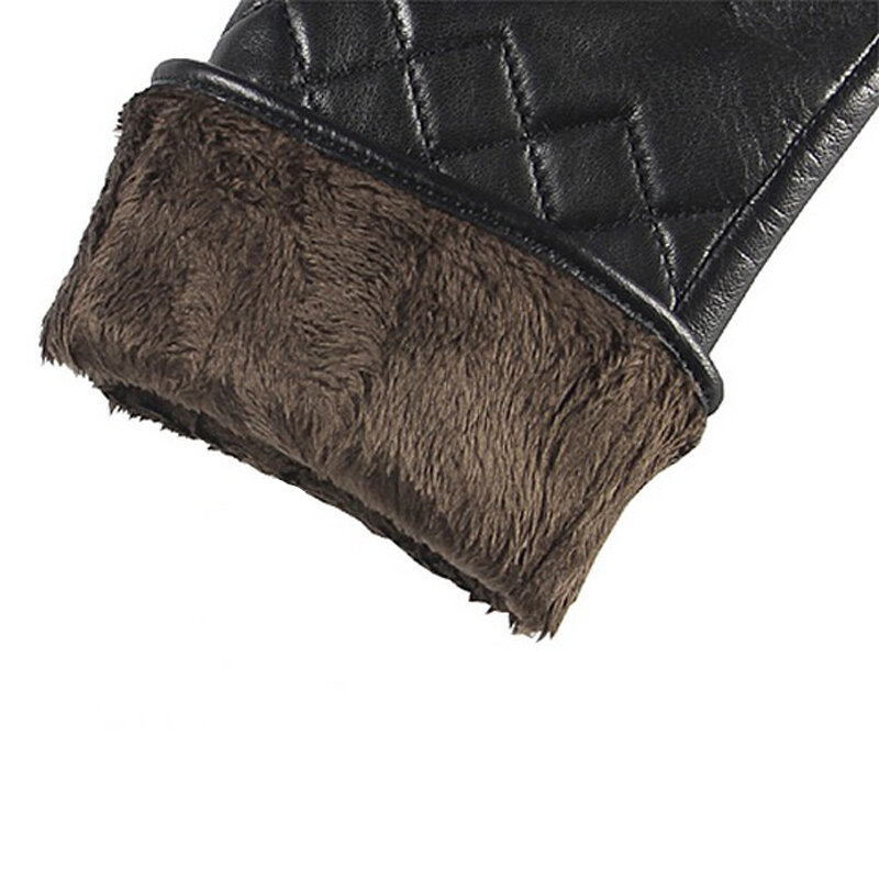 Перчатки женские осенне-зимние из овечьей кожи, с начесом, элегантные, для вождения, EL014PC-5