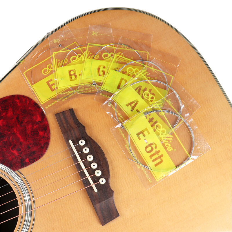 10 zestaw Alice A506-XL struny do gitary elektrycznej 6-strunowy rdzeń stal ocynkowana stop niklu nawinięty od 008 do 038 cali dla akcesoria gitarowe