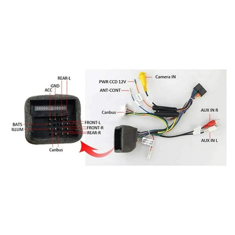 20 Pin Stereo Radio Kabel Kabelboom Bedrading Connector Adapter Voor Octavia Ii Iii 2005-2016