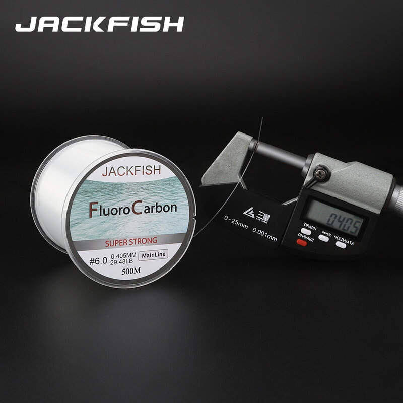 JACKFISH ホット販売 500 メートルフルオロカーボン釣り糸 5-32LB テスト炭素繊維リーダーライン 0.165-0.46 ミリメートルフライフィッシングラインペスカ