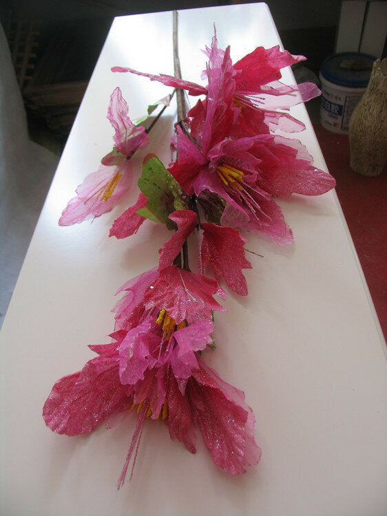 [Promocje] wysokie gałęzie sztuczny kwiat kwiaty ozdobne rozproszony proszek C promocja wyłącznie dla członków