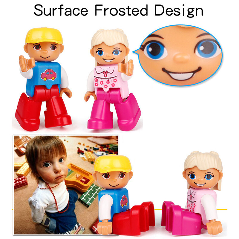 Gran ladrillos figuras de acción bloques Compatible con leogoing figuras Duplo bloques de construcción de juguetes educativos para niños bebé chico