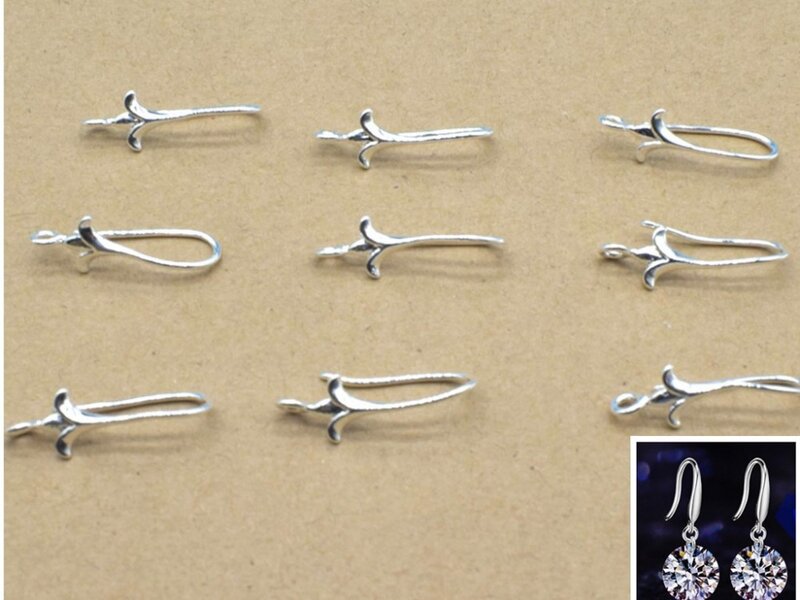Pingente de prata esterlina 925 50 peças, joias em forma de flor, joias em metal, acessórios para produção, entrega grátis