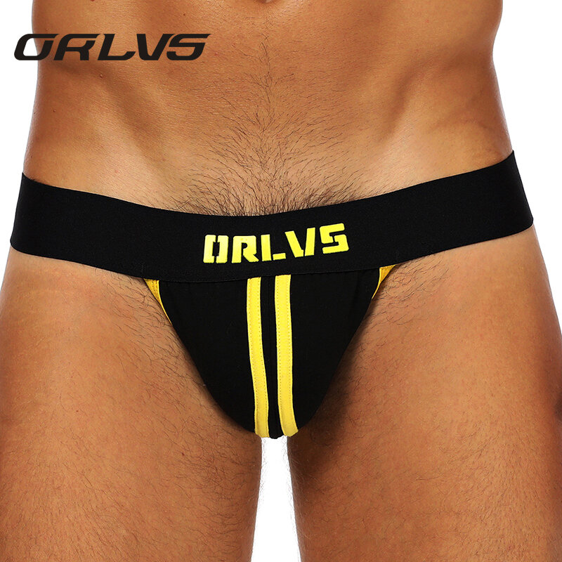 ORLVS Mens Panties Men Open Backless Crotch G-strings Sexy Sexy Underwear Jockstrap Briefs Slip Homme Underpants Gay Underwear