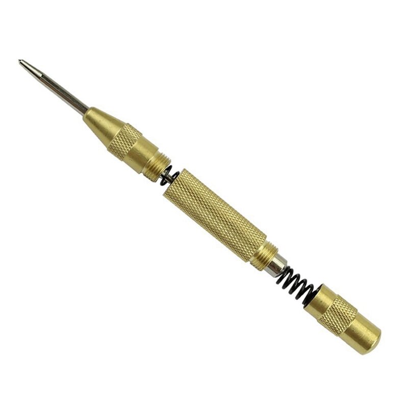 Parafuso rebite automático, parafuso de rebite cromado com mola, amarelo de bronze, comprimento do orifício de marcação automática de 127mm