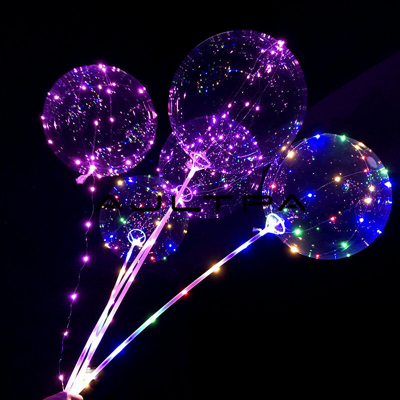 300sets Led Bobo Balloons wedding Decoration Each set includes 18inch Luminous Led Balloon + 80cm Rod + 3M LED Strip Battery box