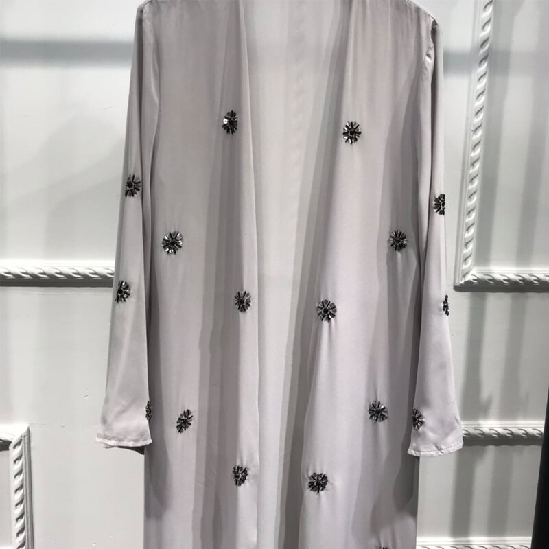 Abaya Kimono Kaftan Vestido para Mulheres, Dubai, Islã, Muslim Hijab, Caftan Marocain, Qarab, Uso Turquia Vestuário
