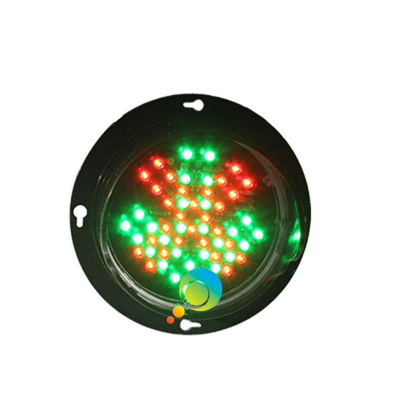 Dc12v novo design personalizado padrão 100mm 4 polegadas, lâmpada led mini vermelho cruz verde flecha módulo de luz tráfego